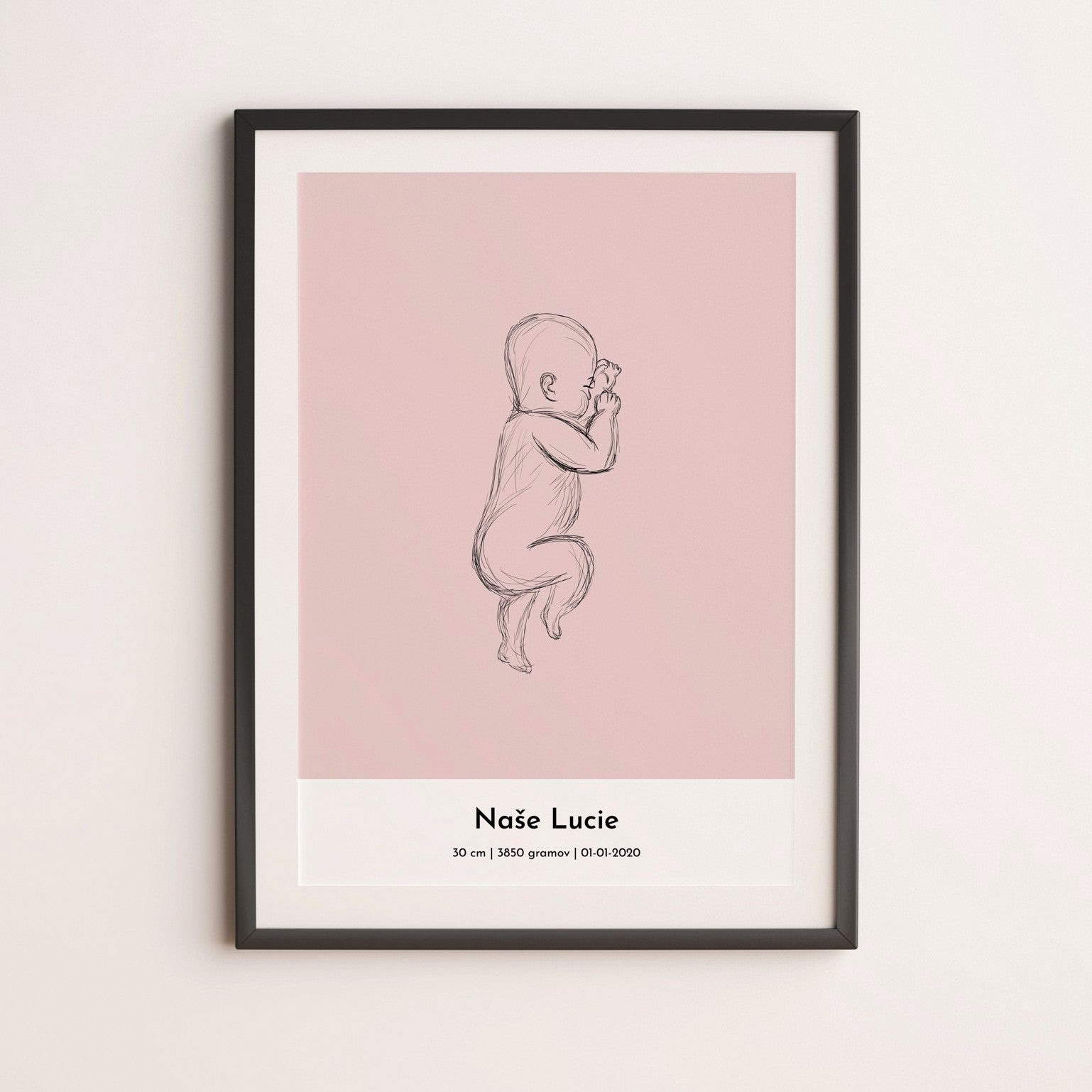 Drawing of a newborn