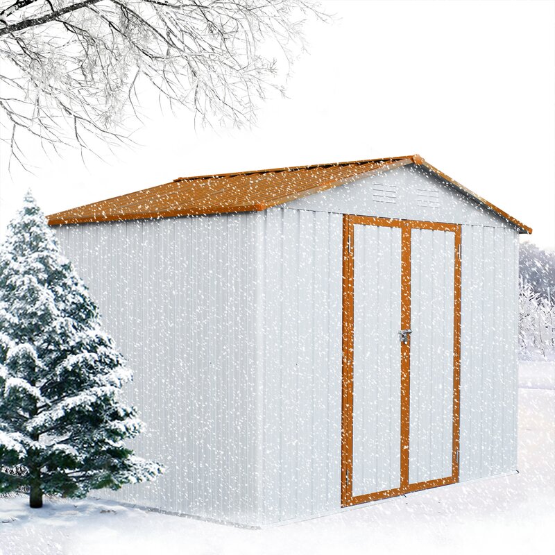 8.5 Ft W X 6.2' Ft D Outdoor Metal Traditional Storage Shed