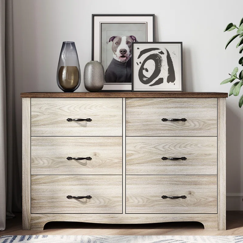 Antasek 6 Drawer 47.2'' W Double Dresser