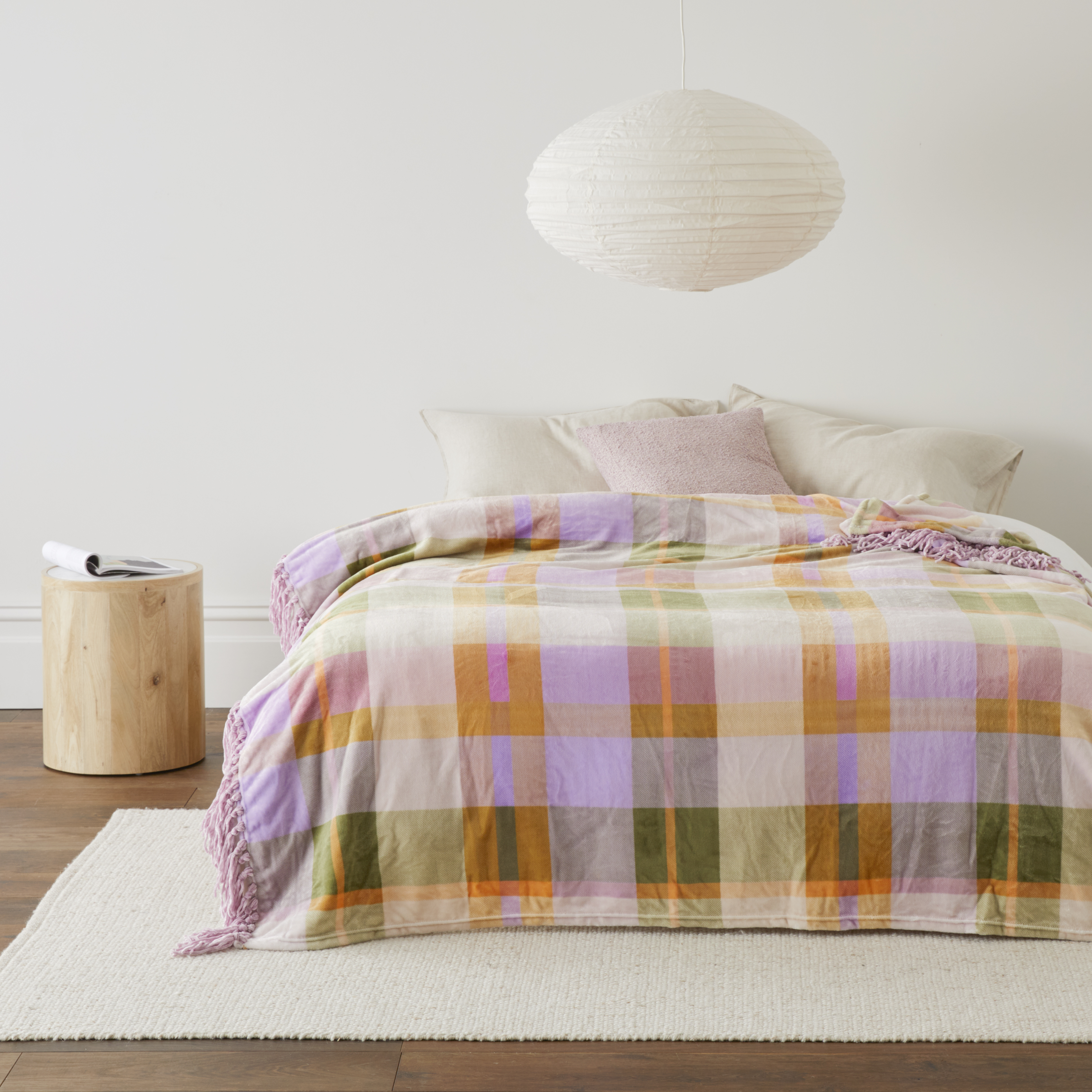 Supersoft Azure Check Blanket