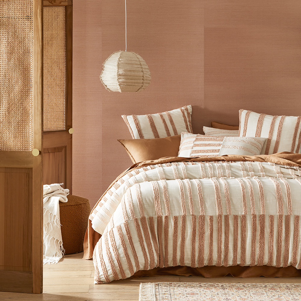 Jagger Tufted Clay Quilt Cover Separates