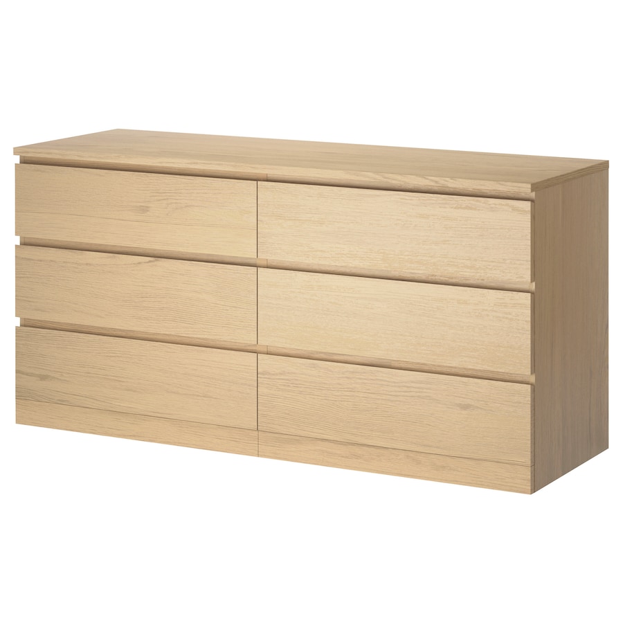 MALM 6-drawer chest of drawers
