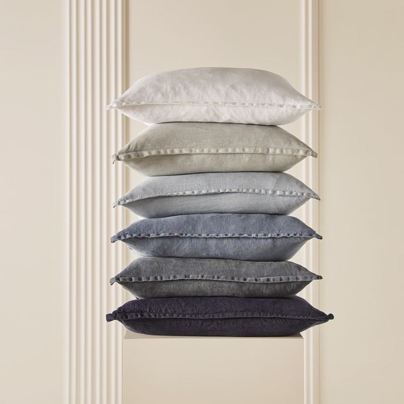 Belgian Vintage Washed Linen Thunderstorm Cushion
