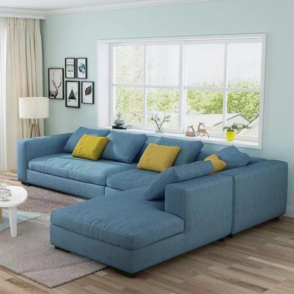 101′′ Wide Velvet Left Hand Facing Sofa & Chaise