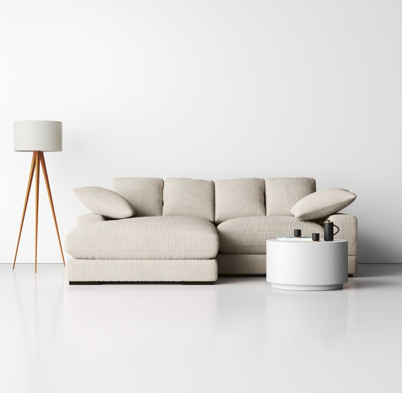 106′′ Wide Reversible Sofa & Chaise