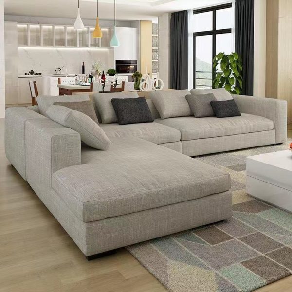 101′′ Wide Velvet Left Hand Facing Sofa & Chaise