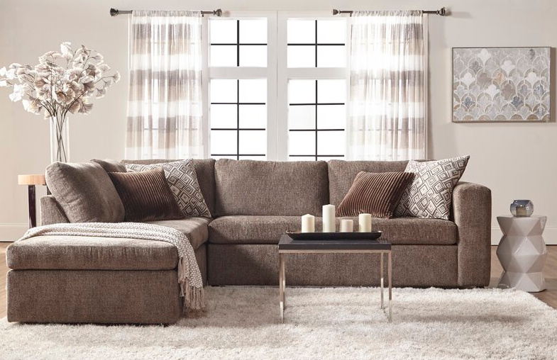 Isaacs 112′′ Wide Left Hand Facing Sofa & Chaise