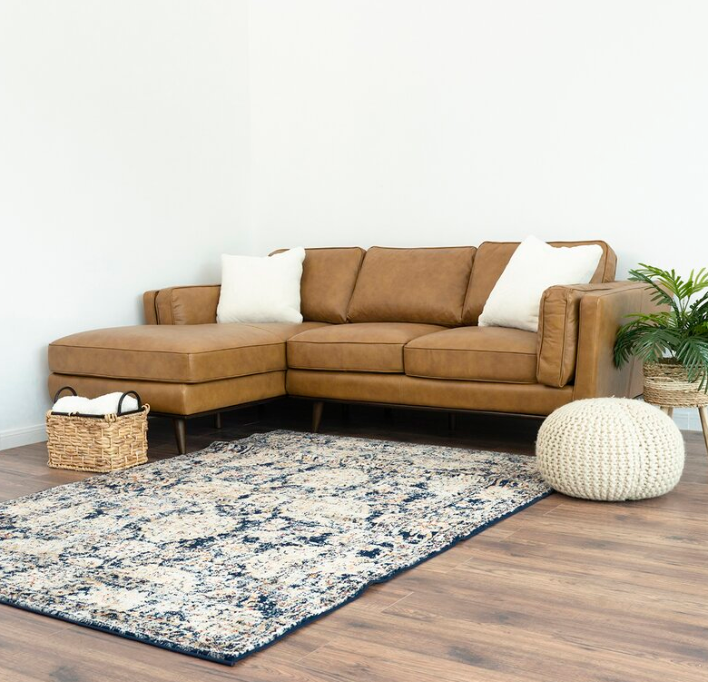 Marquette 92.9′′ Wide Genuine Leather Sofa & Chaise