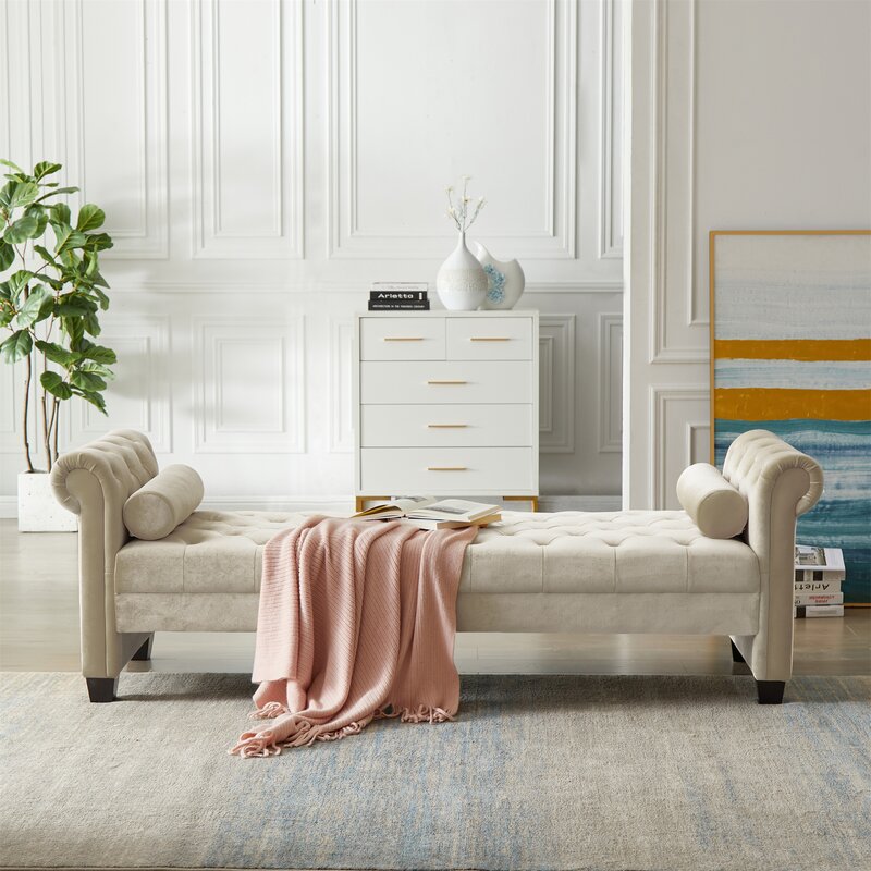 Aitiana 82.3'' Velvet Rolled Arm Sofa Bed