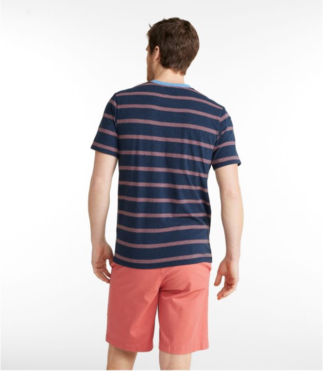 Men's Comfort Stretch Pima Tee Shirt, Short-Sleeve, Stripe