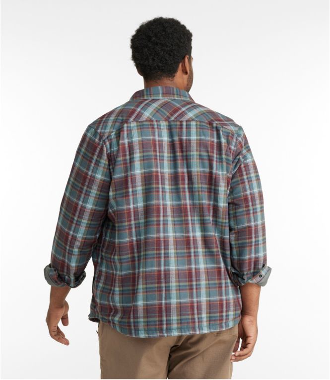 Men's Katahdin Performance Flannel Shirt-Jacket, Hi-Pile Fleece-Lined Plaid