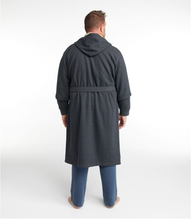 Men's Bonded Waffle Fleece Robe, Hooded