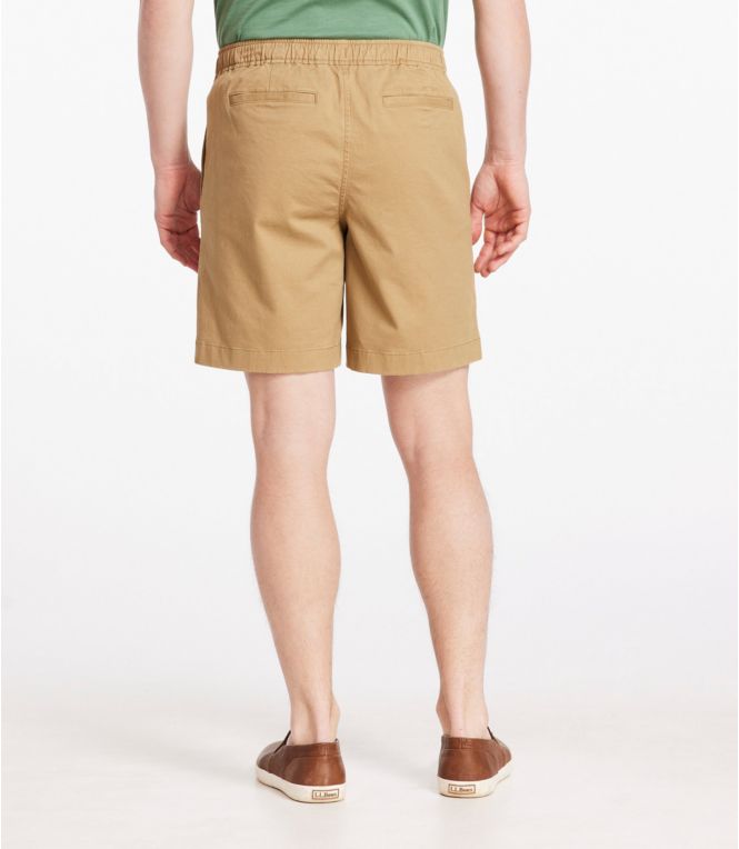 Men's Lakewashed Stretch Khaki Shorts, Pull-On, 8