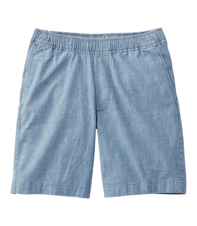 Men's Lakewashed® Stretch Shorts, Pull-On, Chambray, 8