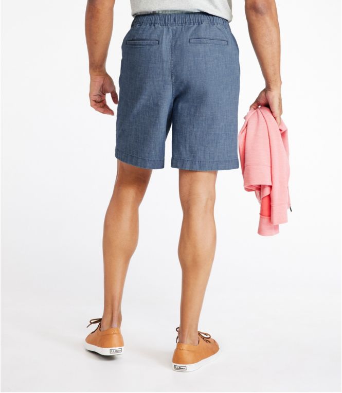 Men's Lakewashed® Stretch Shorts, Pull-On, Chambray, 8