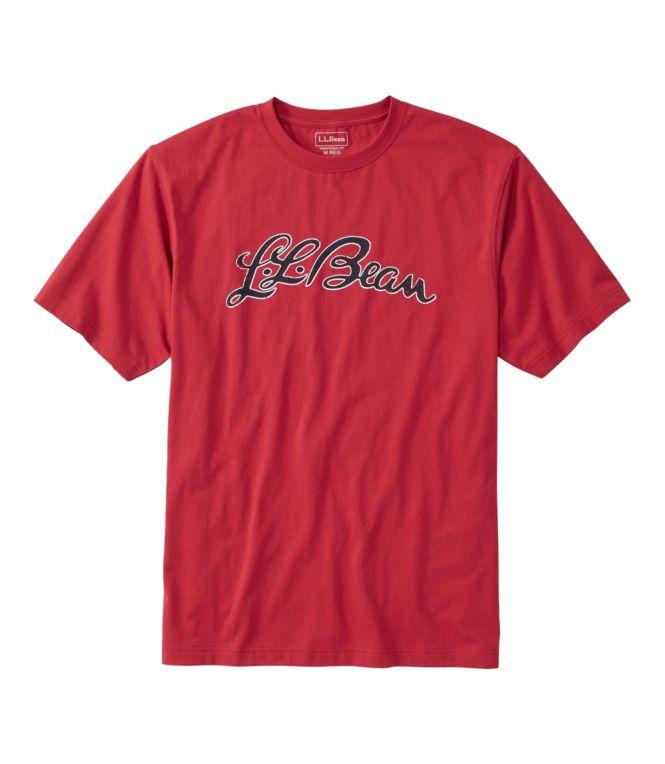 Men's Carefree Unshrinkable Tee, L.L.Bean Logo, Short-Sleeve