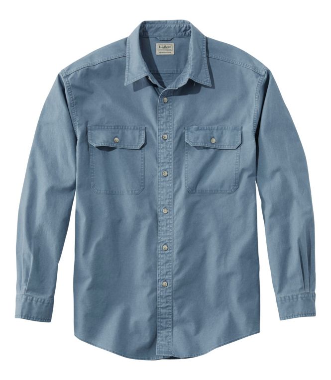 Men's Sunwashed Canvas Shirt, Traditional Fit