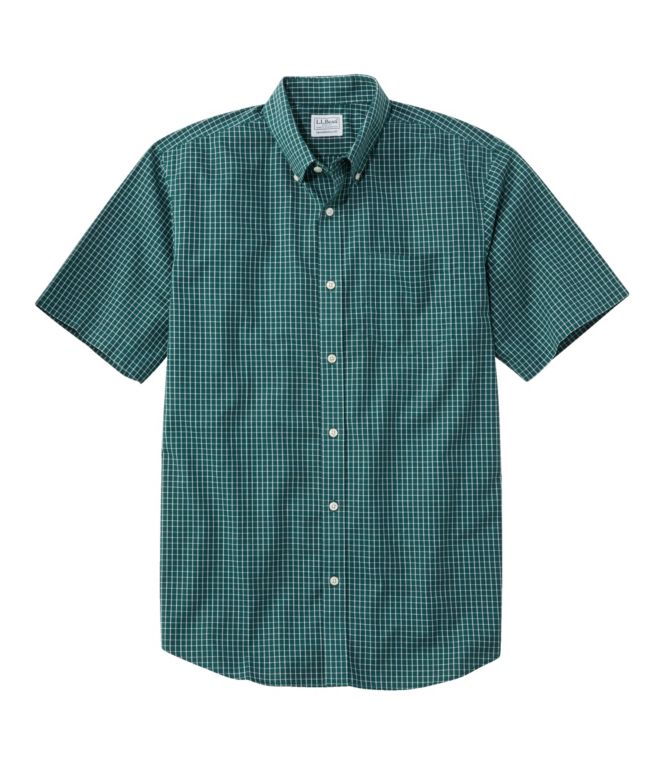 Men's Wrinkle-Free Kennebunk Sport Shirt, Traditional Fit Short-Sleeve Check