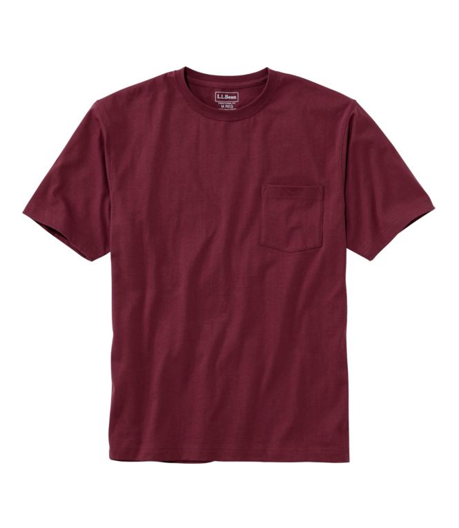Men's Carefree Unshrinkable Tee with Pocket, Traditional Fit
