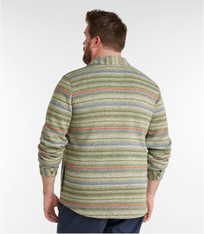 Men's Bean's Sweater Fleece Shirt Jac, Print