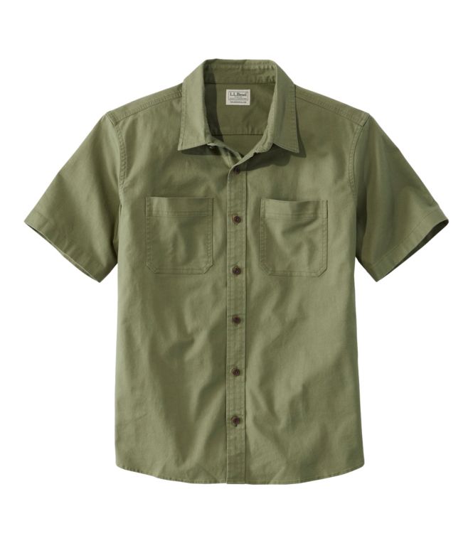 Men's BeanFlex® Twill Shirt, Traditional Untucked Fit, Short-Sleeve