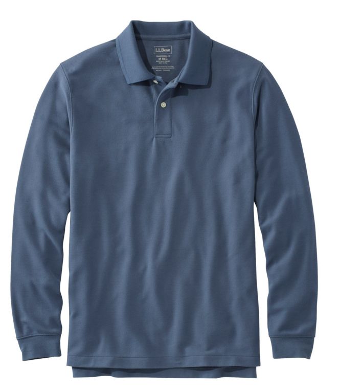 Men's Premium Double L® Polo, Long-Sleeve Without Pocket