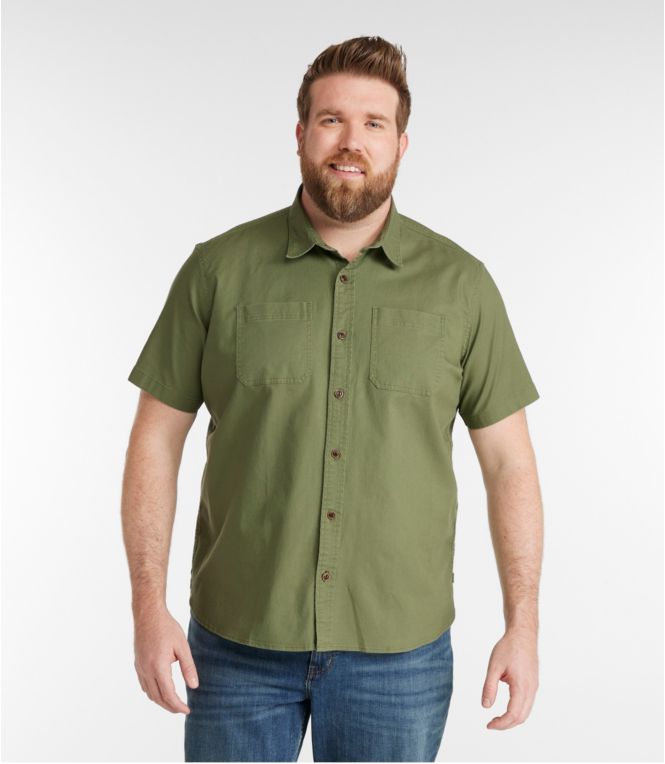 Men's BeanFlex® Twill Shirt, Traditional Untucked Fit, Short-Sleeve