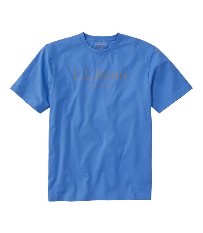 Men's Carefree Unshrinkable Tee, L.L.Bean Logo, Short-Sleeve
