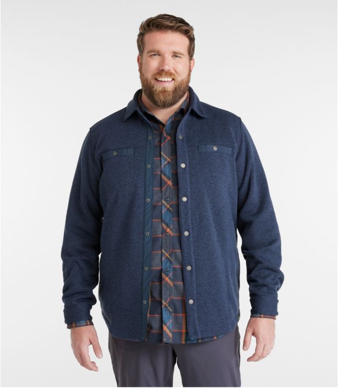Men's Bean's Sweater Fleece Shirt Jac