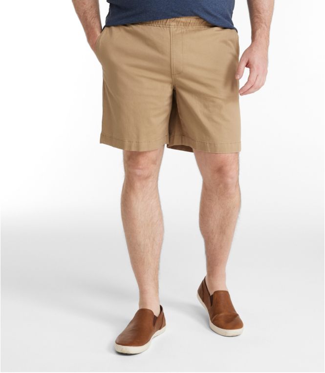 Men's Lakewashed Stretch Khaki Shorts, Pull-On, 8