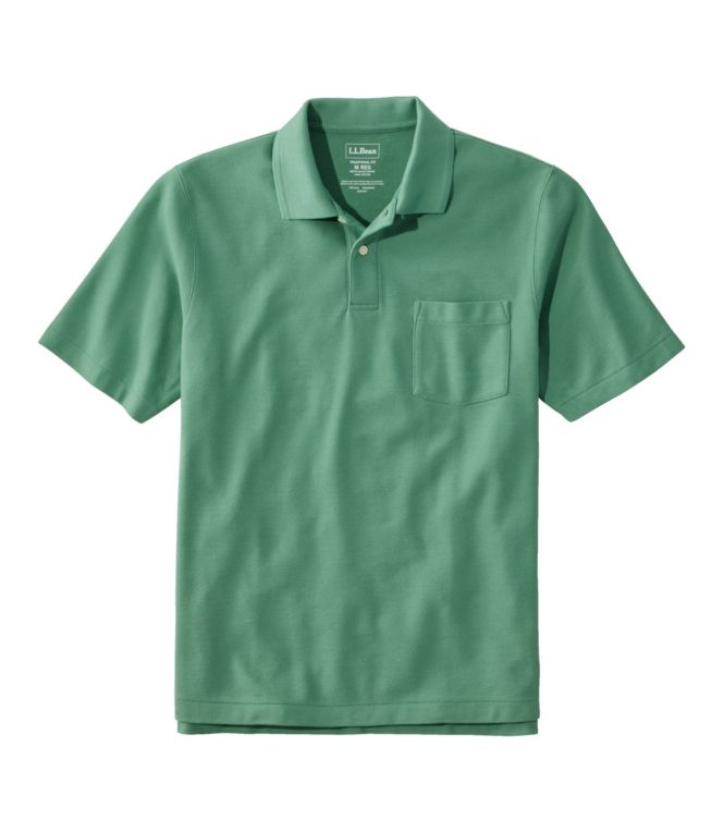 Men's Premium Double L® Polo, Hemmed Short-Sleeve with Pocket