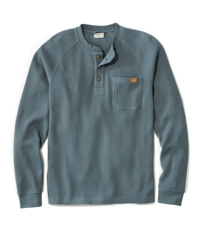 Men's BeanBuilt Waffle Henley, Traditional Untucked Fit