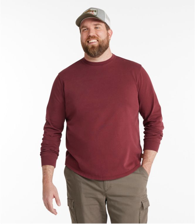 Men's BeanBuilt Cotton Tee, Without Pocket, Long-Sleeve