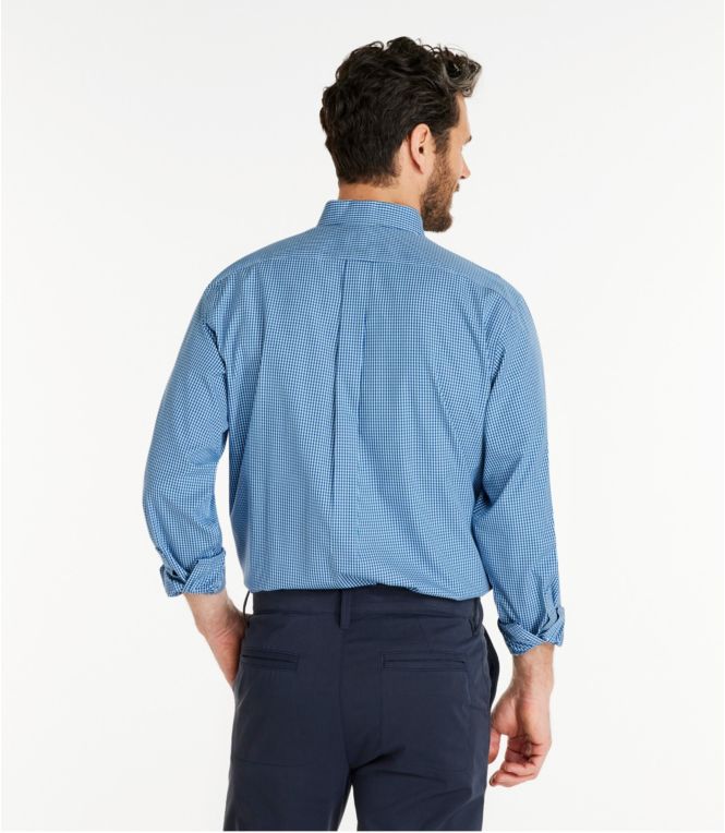 Men's Wrinkle-Free Pinpoint Oxford Cloth Shirt, Traditional Fit Tattersall