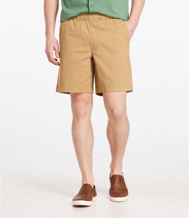 Men's Lakewashed Stretch Khaki Shorts, Pull-On, 8