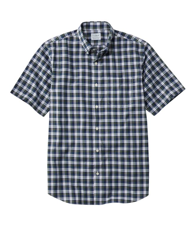 Men's Wrinkle-Free Kennebunk Sport Shirt, Traditional Fit Short-Sleeve Check