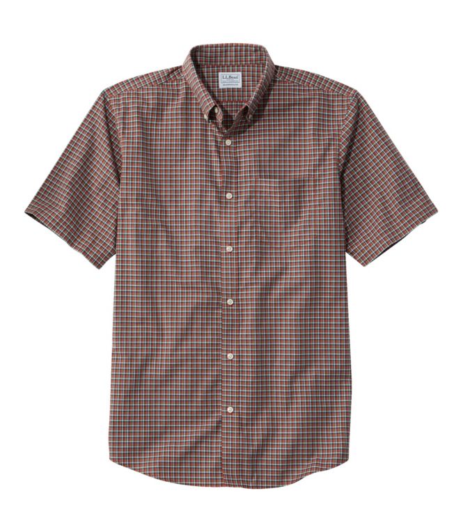 Men's Wrinkle-Free Kennebunk Sport Shirt, Traditional Fit Short-Sleeve Check