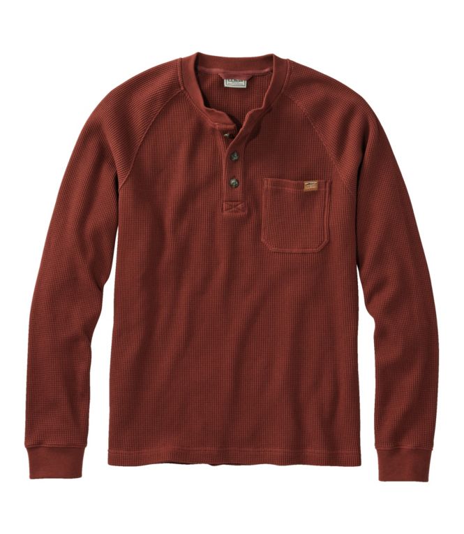 Men's BeanBuilt Waffle Henley, Traditional Untucked Fit