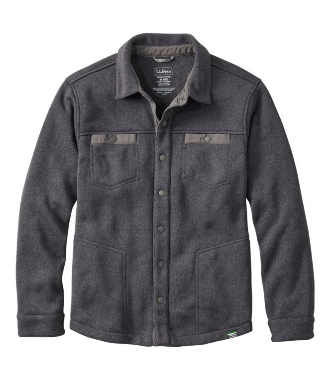Men's Bean's Sweater Fleece Shirt Jac