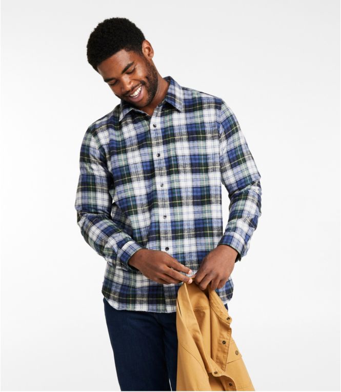 Men's Scotch Plaid Flannel Shirt, Slim Fit