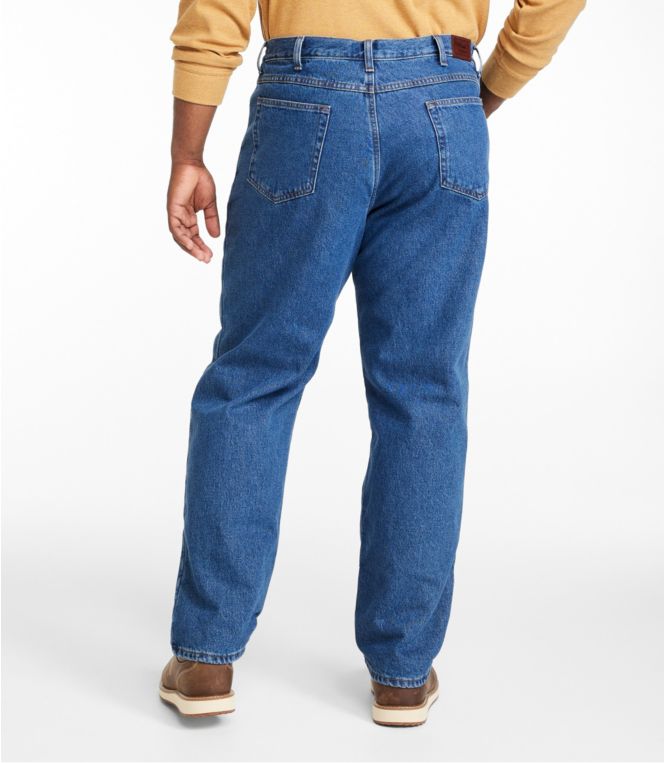 Men's Double L® Jeans, Natural Fit, Flannel-Lined