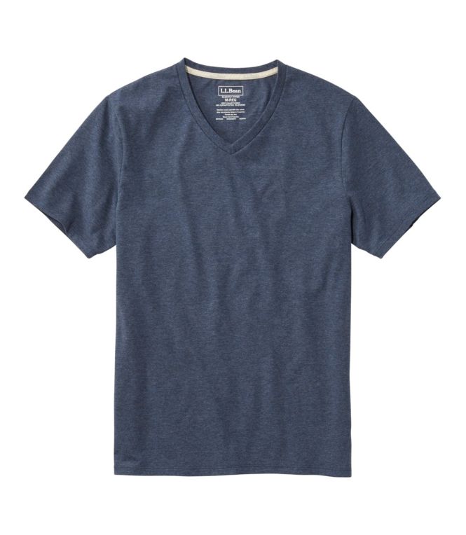 Men's Comfort Stretch Pima Tee, Short-Sleeve, V-Neck