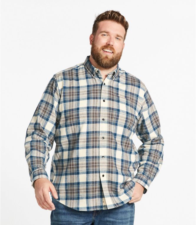 Men's Scotch Plaid Flannel Shirt, Traditional Fit