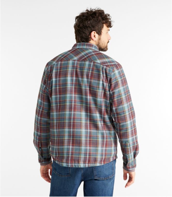 Men's Katahdin Performance Flannel Shirt-Jacket, Hi-Pile Fleece-Lined Plaid