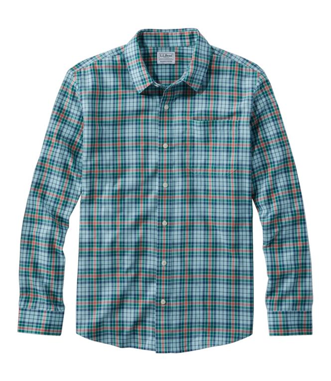Men's Wrinkle-Free Ultrasoft Brushed Cotton Shirt, Long-Sleeve, Slightly Fitted Untucked Fit