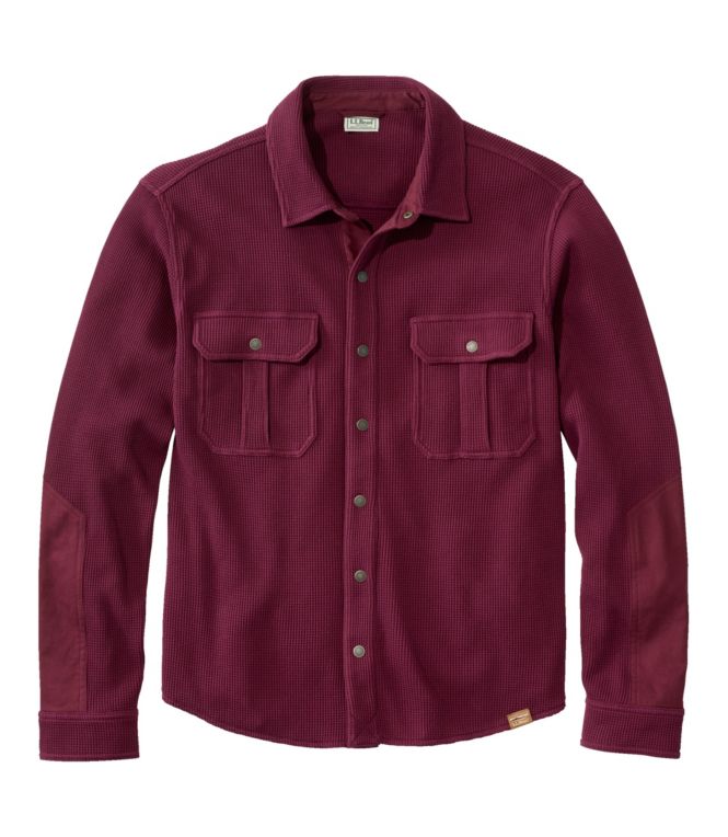 Men's BeanBuilt Waffle Overshirt, Traditional Untucked Fit