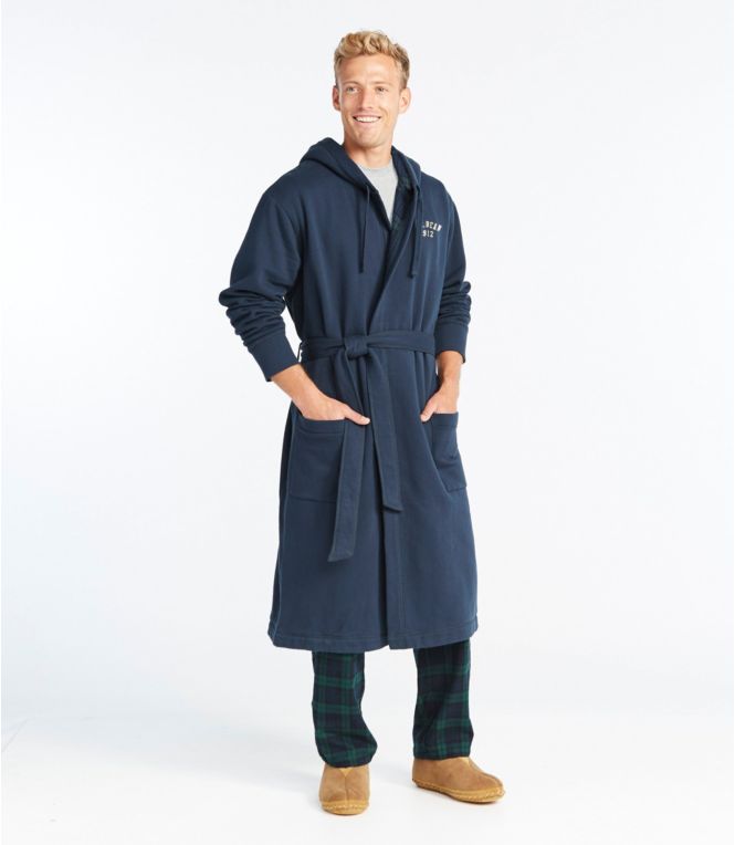 Men's Rugby Robe, Flannel-Lined, Hooded