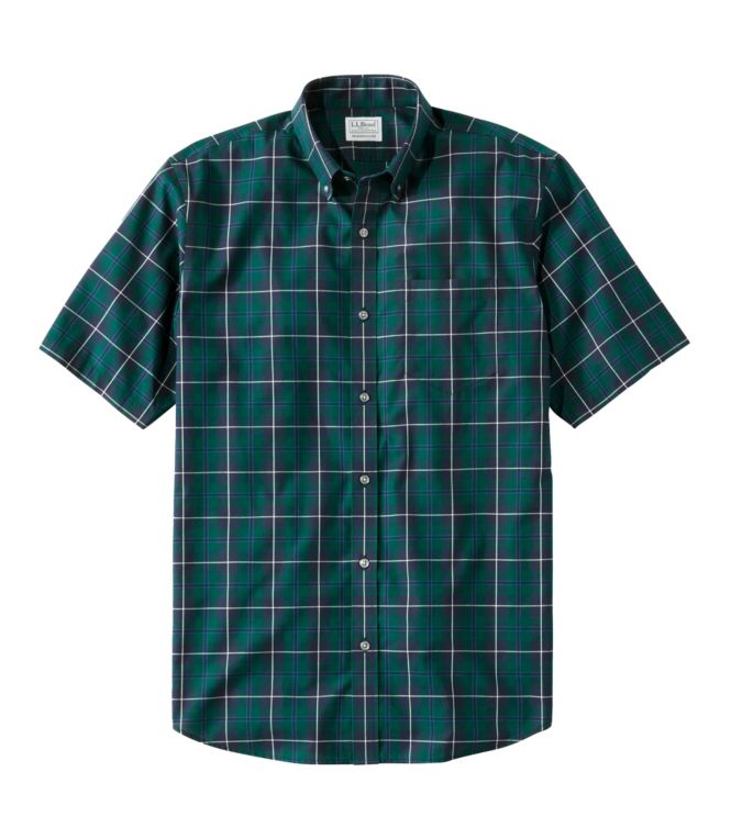 Men's Wrinkle-Free Kennebunk Sport Shirt, Traditional Fit Short-Sleeve Check