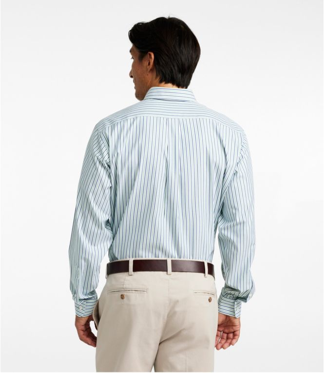 Men's Wrinkle-Free Pinpoint Oxford Cloth Shirt, Traditional Fit Stripe