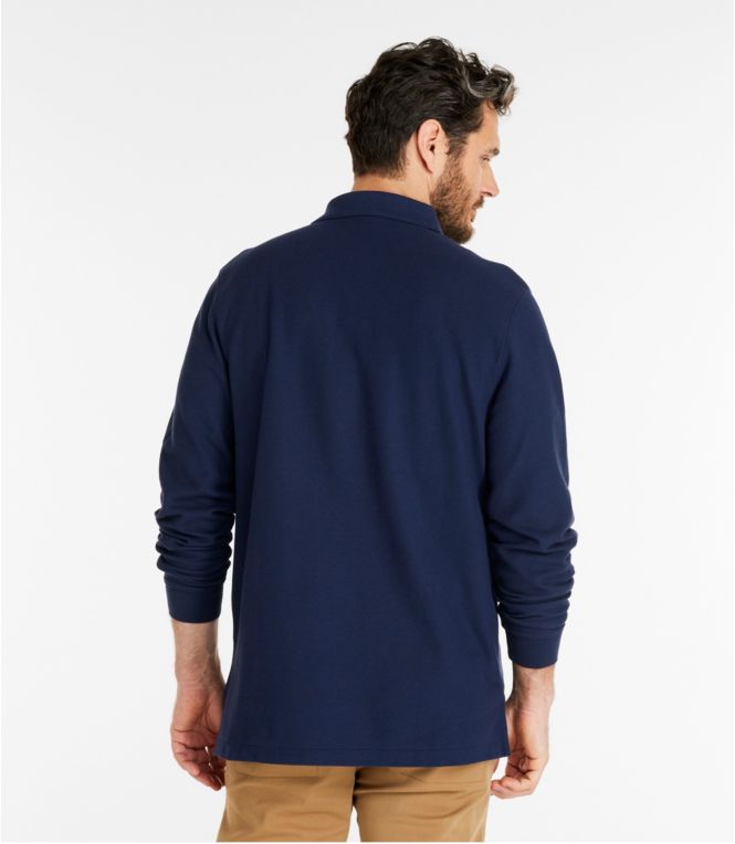 Men's Premium Double L® Polo, Long-Sleeve Without Pocket